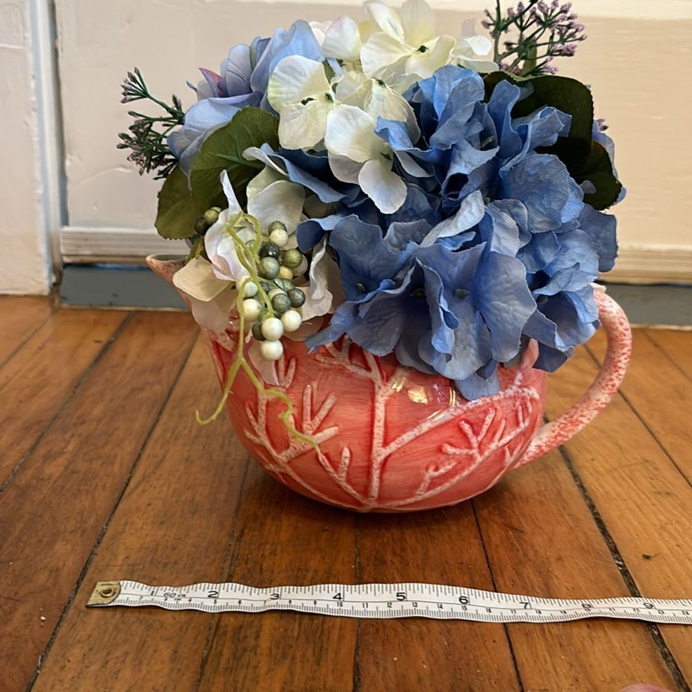 Blue and Orange Faux Floral Accents - Picture 5 of 6